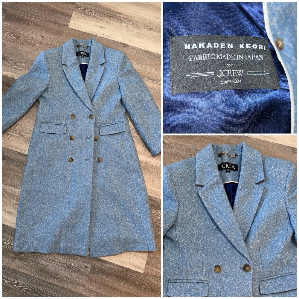 J.Crew Palais double-breasted coat 6P
